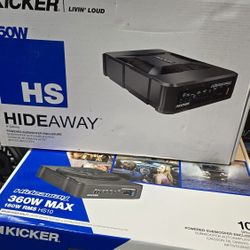 KICKER Hideaway Subwoofer And Amplifier 