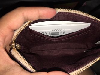 Coach wallet tan with glitter