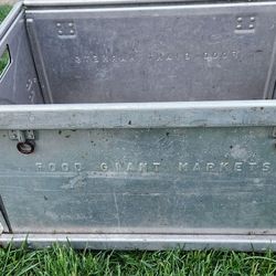 antique aluminum crate