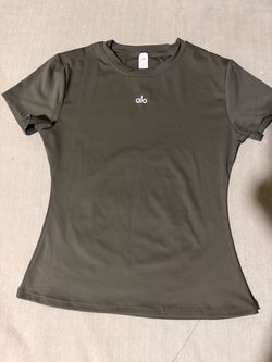 Alo Yoga Olive Green Short Sleeve T-Shirt