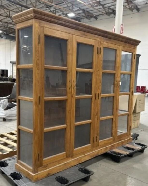 8ft By 6.5ft Wood And Glass Cabinet