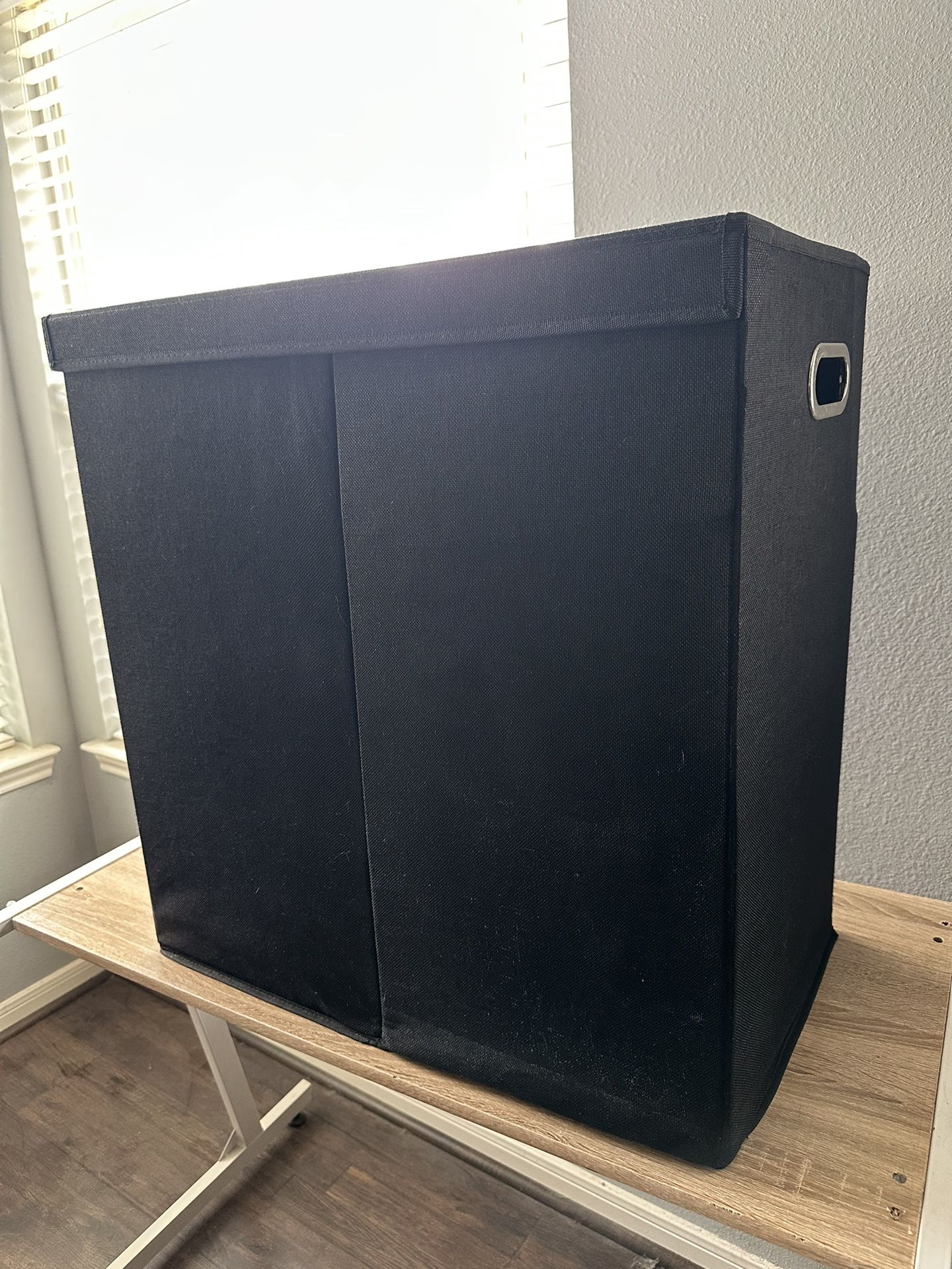 BirdRock Home Double Laundry Hamper, Black