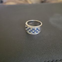 1.00 CT diamond And Sapphire fashion Women's Ring