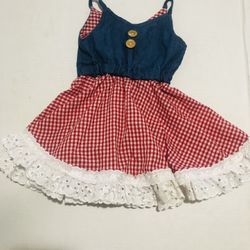 Beautiful Baby Girl 4th of July dress 18 months