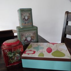 Set Of Four Storage Tins