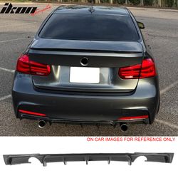 Fits 2012-2018 BMW 3 Series F30 F31 Carbon Fiber Look Rear Diffuser Dual Side Exhaust
