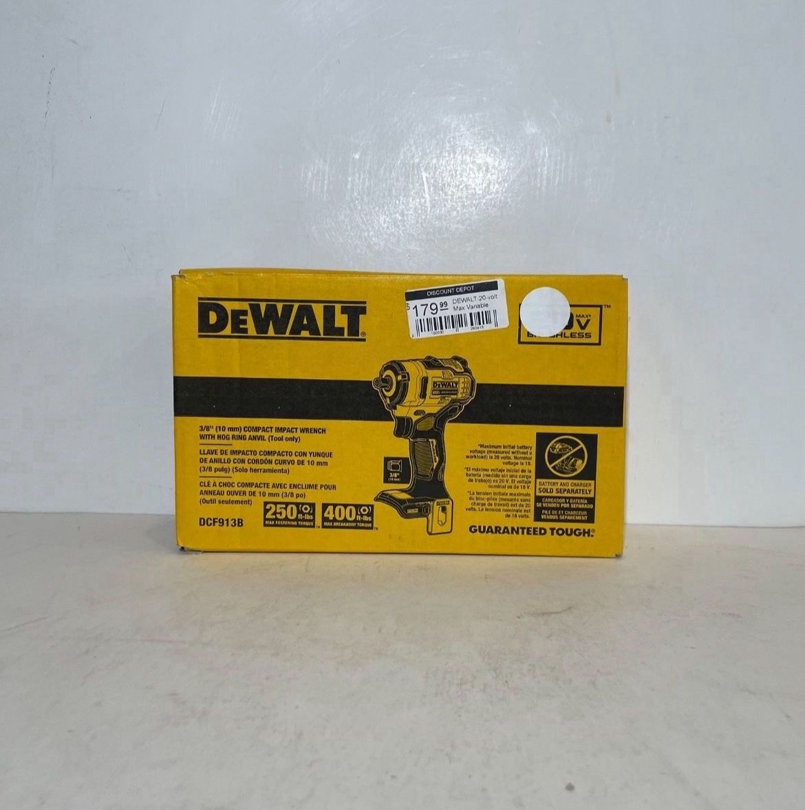 DEWALT 20-volt Max Variable Brushless 3/8-in square Drive Cordless Impact Wrench (tool Only)…..DCF913B
