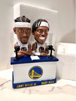 Jimmy Butler Buddy Hield BEST BUDDIES Bobblehead, SGA 2025 Warriors (New In Box)