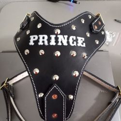 Dog Harness All Sizes M,L XL 100 % Leather With Spikes 