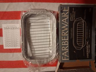 VINTAGE FABERWARE STAINLESS STEEL ROASTING PAN MADE IN USA