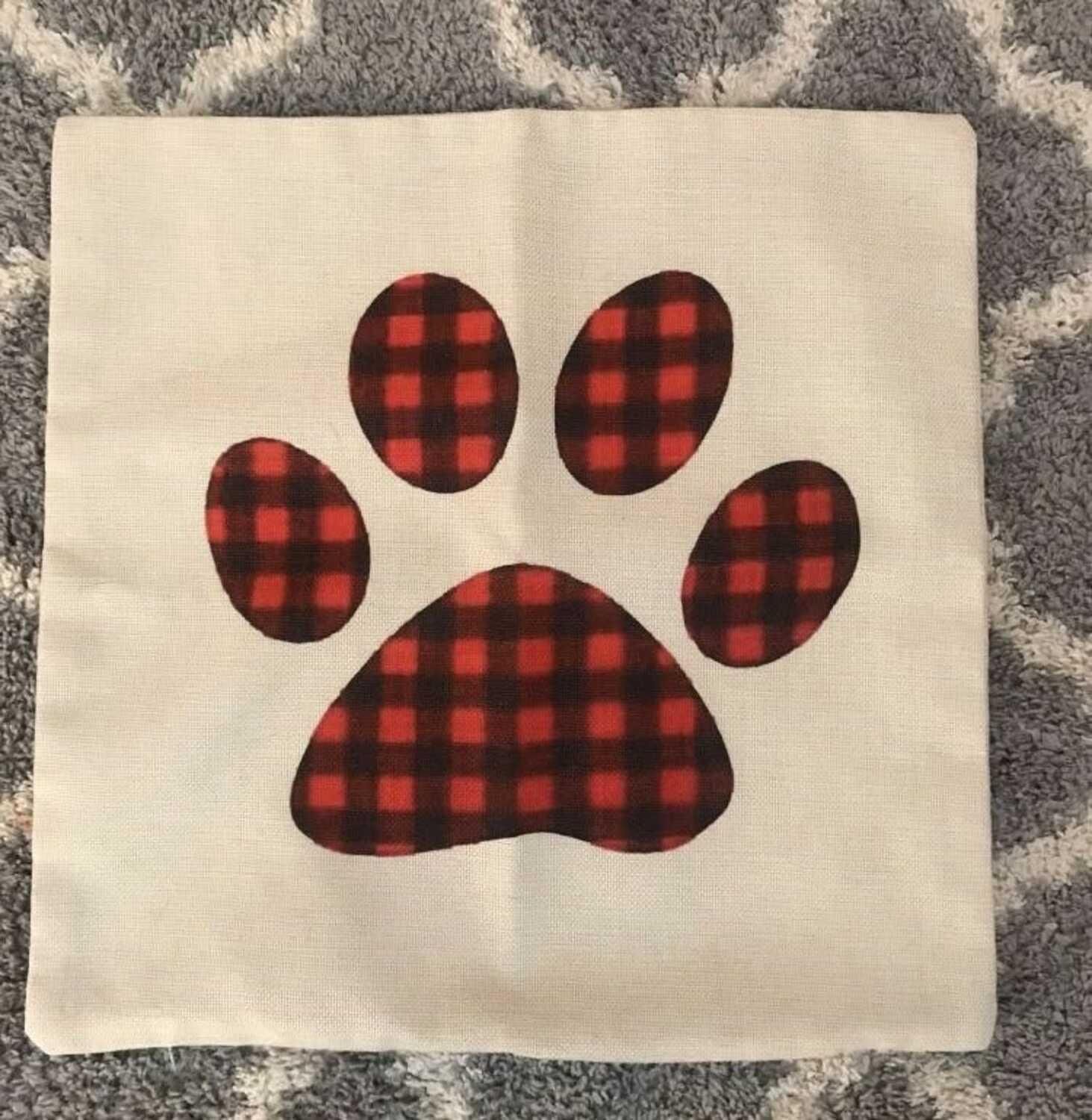 Paw Print Pillow Cover (brand new) 
