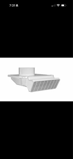 INOVATE Bathroom Exhaust Under Eave Soffit Vent, 4 in. White w/Damper and Grille