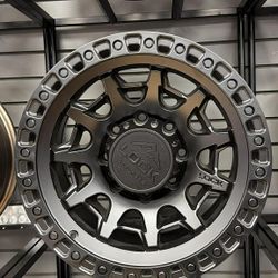 Lock Lunatic 17" Black Matte 8x165 -12 All 4 Wheels 