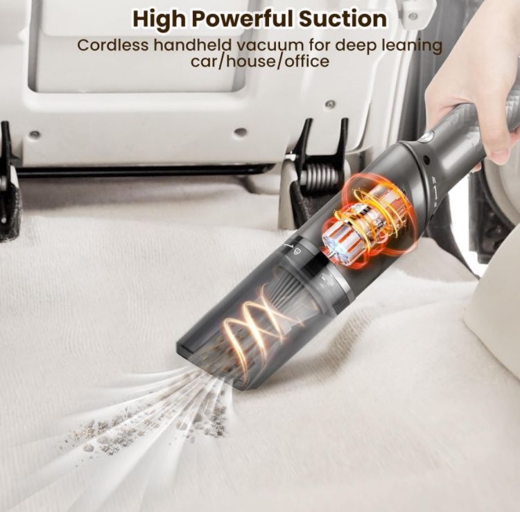 Car Vacuum Cleaner Handheld Vacuum High Power 120W/9kPa Handheld Portable Car Vacuum Mini Vacuum Cleaner with Low Noise Wet and Dry Use Auto Hand Vacu