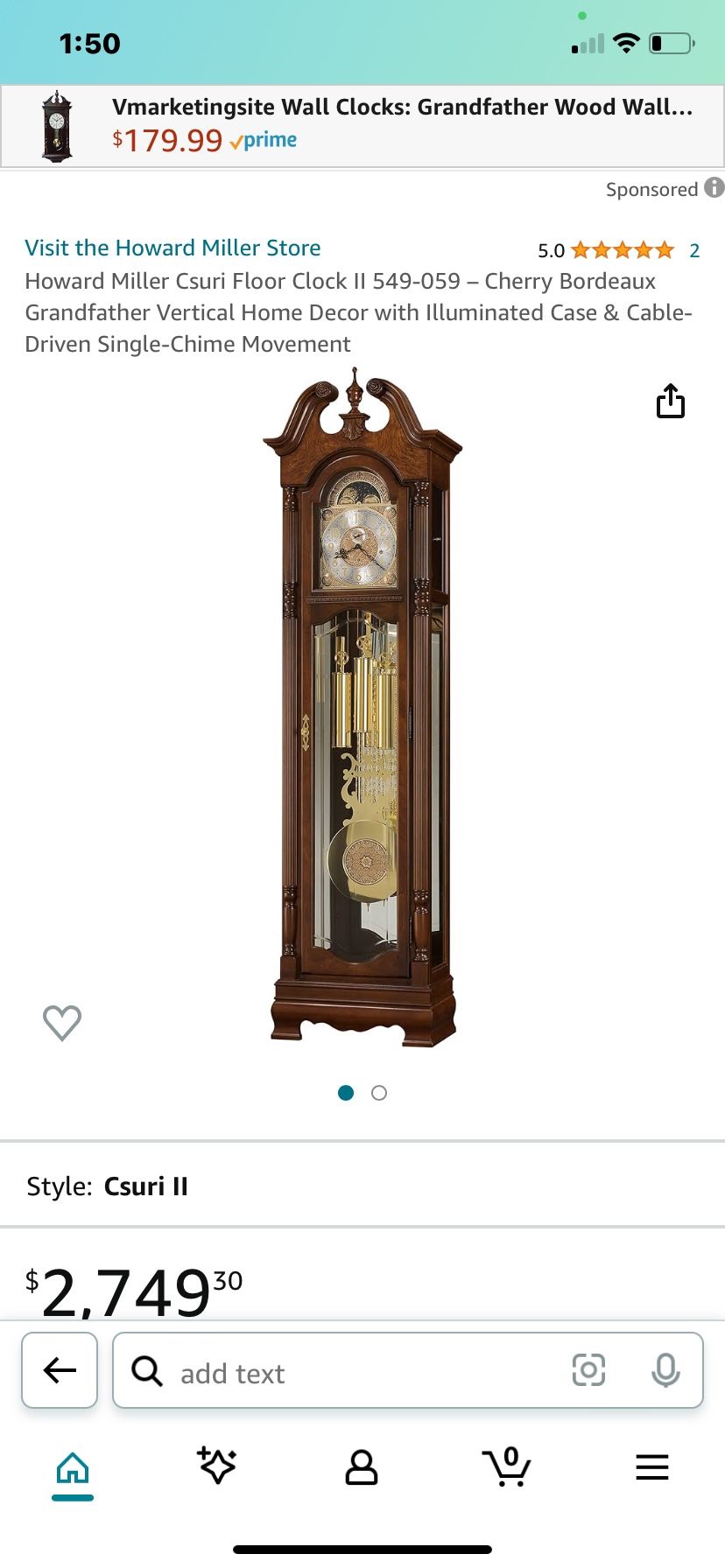 Howard Miller Grandfather Clock