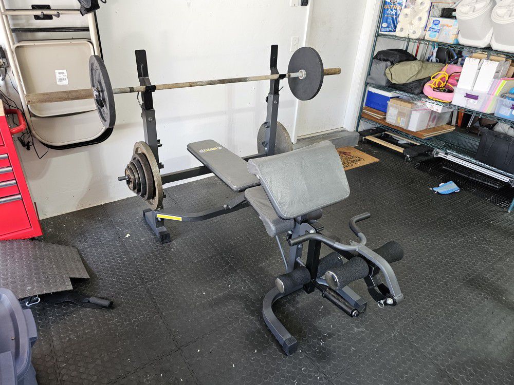 Home Gym 2inch Weights 290lbs 7ft Straight Bar Body Champ