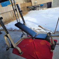 TSA OLYMPIC BENCH 
SQUAT RACK. INCLINE.  ADJUSTABLE SEAT EXCELLENT CONDITION 11525 S HALSTED DUNKIN/ 7111.S WESTERN WALGREENS 
80$  CASH ONLY AS IS 