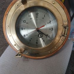 Vintage Nautica Ships Clock Works!