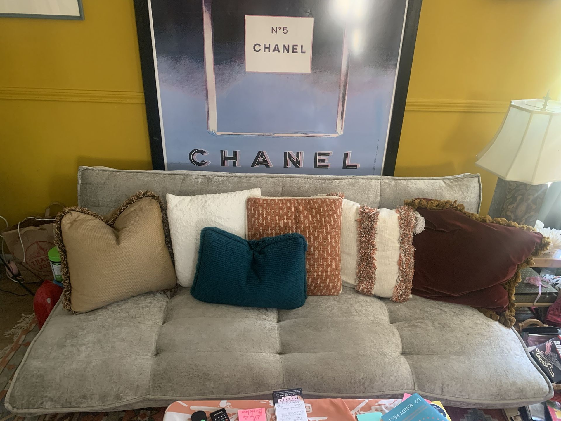 Urban Outfitters Togo Discontinued Greta XL Sleeper Silver Couch Mid-Century Ligne Roset