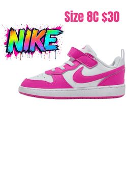 NIKE COURT BOROUGH LOW RECRAFT TODDLER GIRLS SIZE 8C ❤️❤️FIRM PRICE NO OFFERS