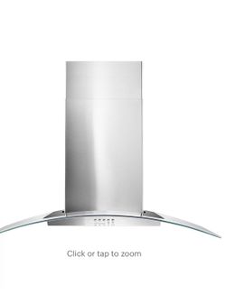 Whirlpool - 36" Convertible Glass Range Hood - Stainless steel