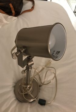Silver Desk lamp - pottery barn - like new