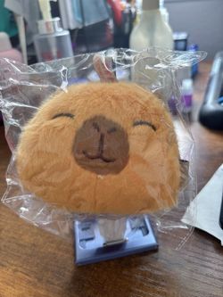 New sealed in bag Capybara Coin Purse Plush Keychain Zipper Pouch Mini Wallet Bag Charm