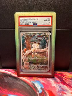 Meowth 106/094 PSA 8 w/ guard