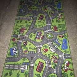 Like new kids play area rug town and roads 3 x 6 only $25