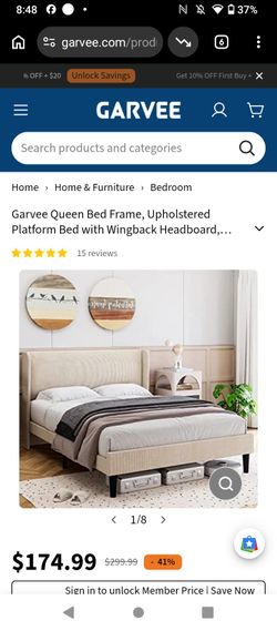 Garvee queen bed frame