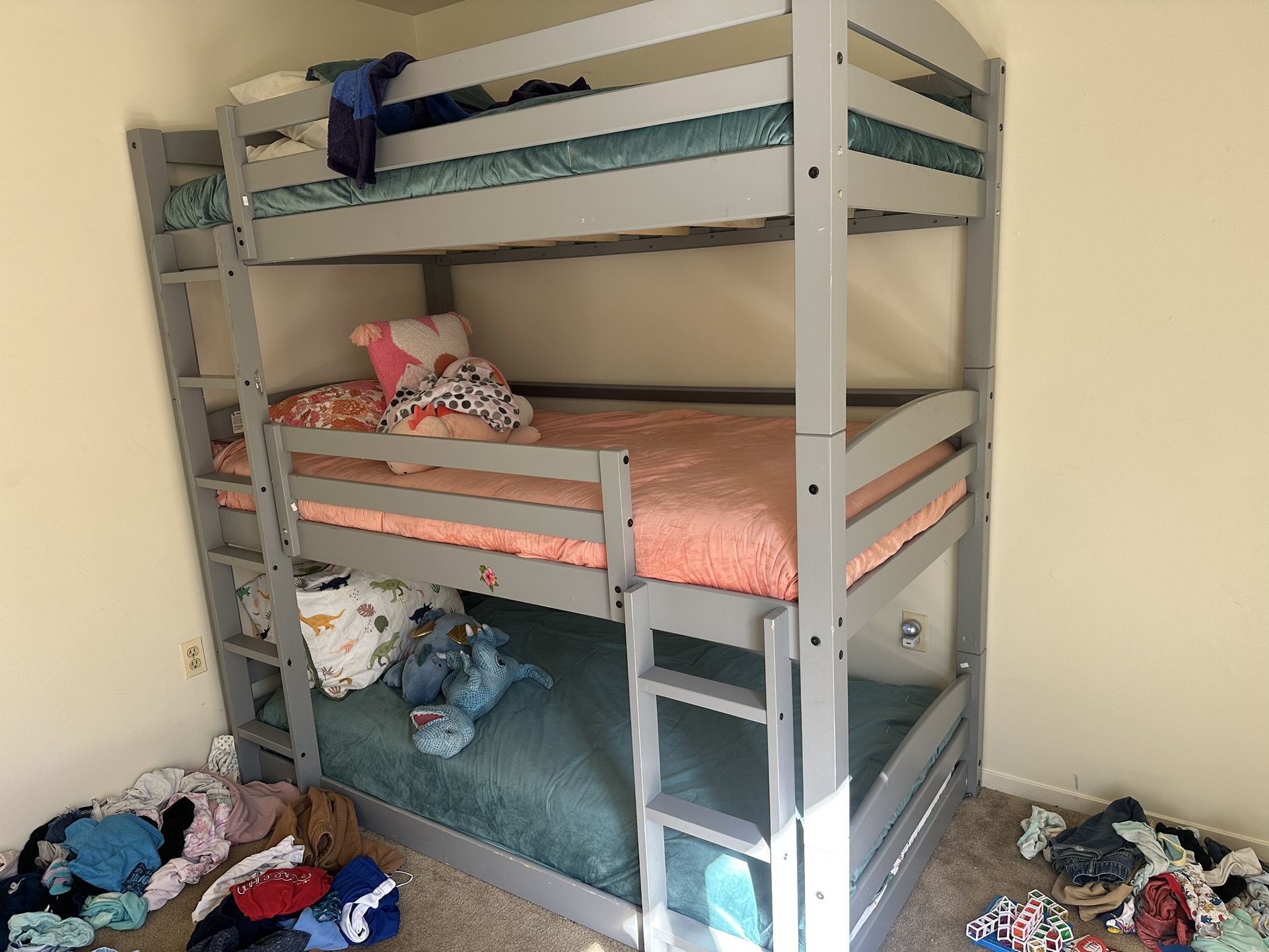 Wooden Triple Bunk Bed