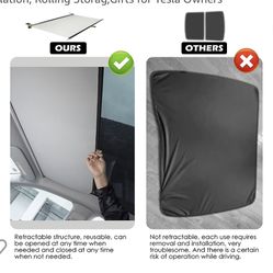 overcheuk Tesla Model y Sunshade-Retractable Sun Shade  
