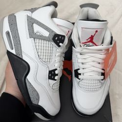 White Cement Jordan 4’s 