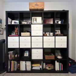 Large Bookcase with Built-in drawers