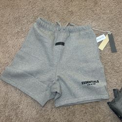 Grey essentials shorts size small