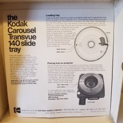 Kodak Carousel Transvue 140 Slide Tray, Original Box