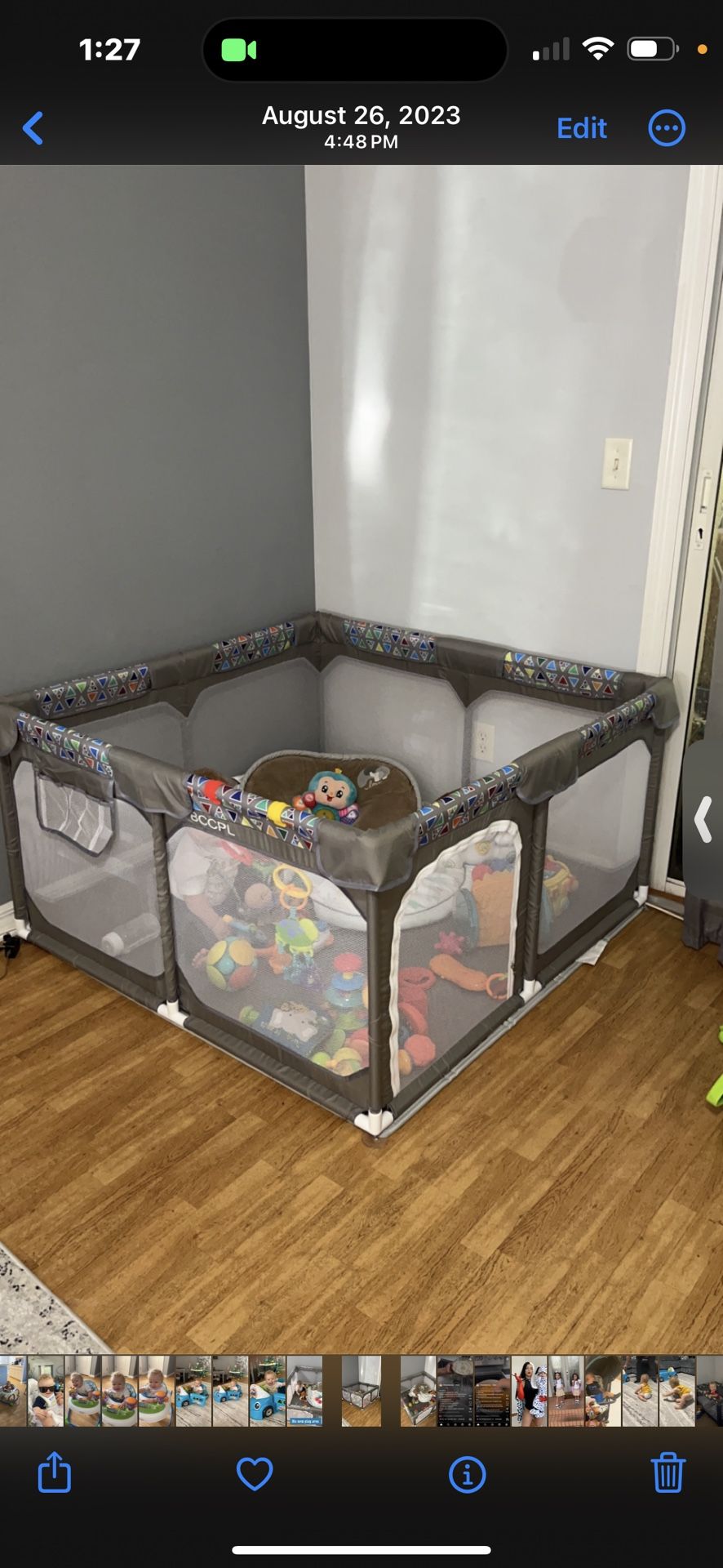 Large Playpen With Mat 