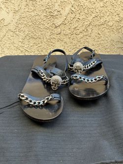 Philippe Plein Sandals crystal skulls
