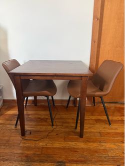Wood table and chairs