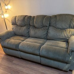 Double Recliner Sofa and Matching Recliner 