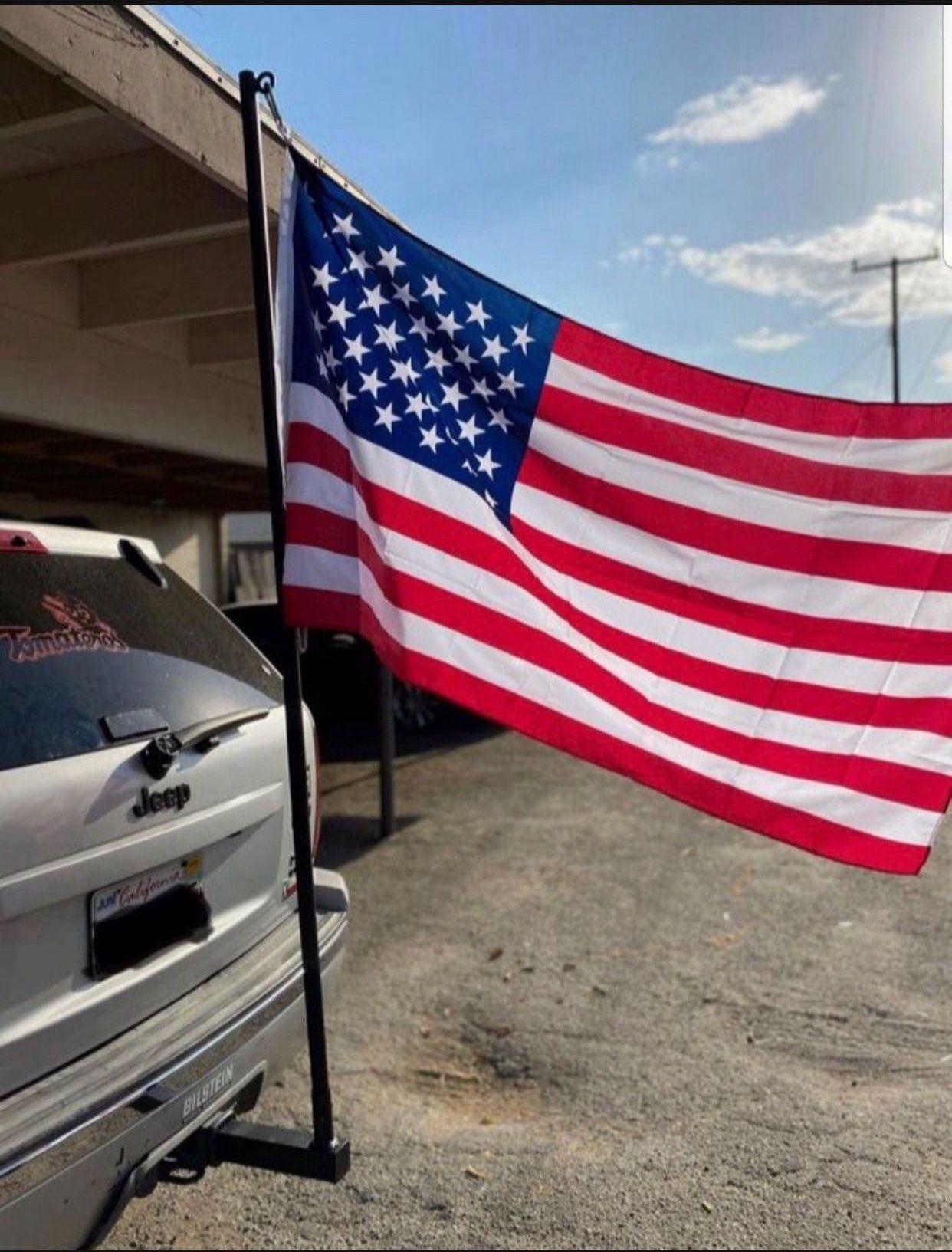 Flag Pole And Hitch For Any Truck π» Or SUV π NFL MLB 4 Of July πΊπΈ