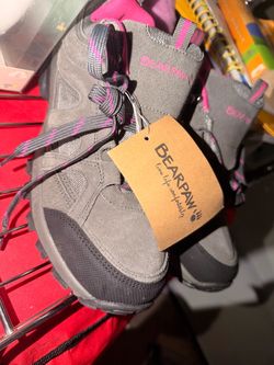Bearpaw Gray and Pink Hiking Boots