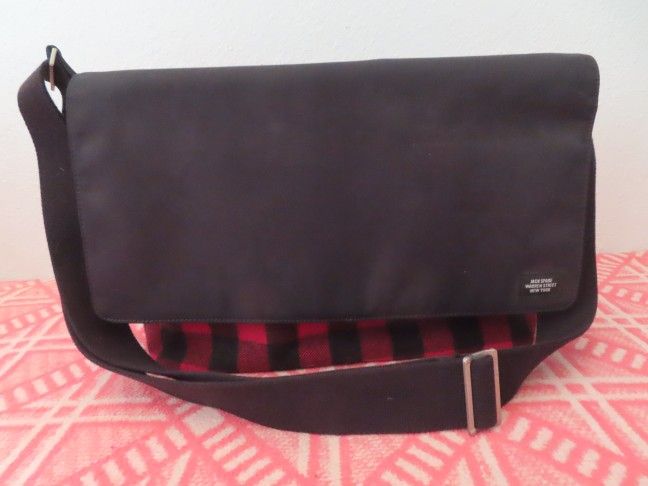 Jack Spade Plaid Messenger Bag wool blend