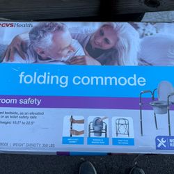 Durable Medical Steel Folding Bedside Commode