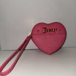 Juicy Couture Wristlet Purse Pink Heart