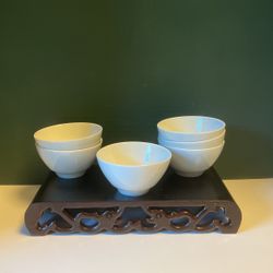 Six Porcelain Sake Cups