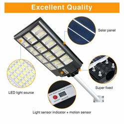 Brand New 12000W Solar Street Light with Motion Sensor & Remote