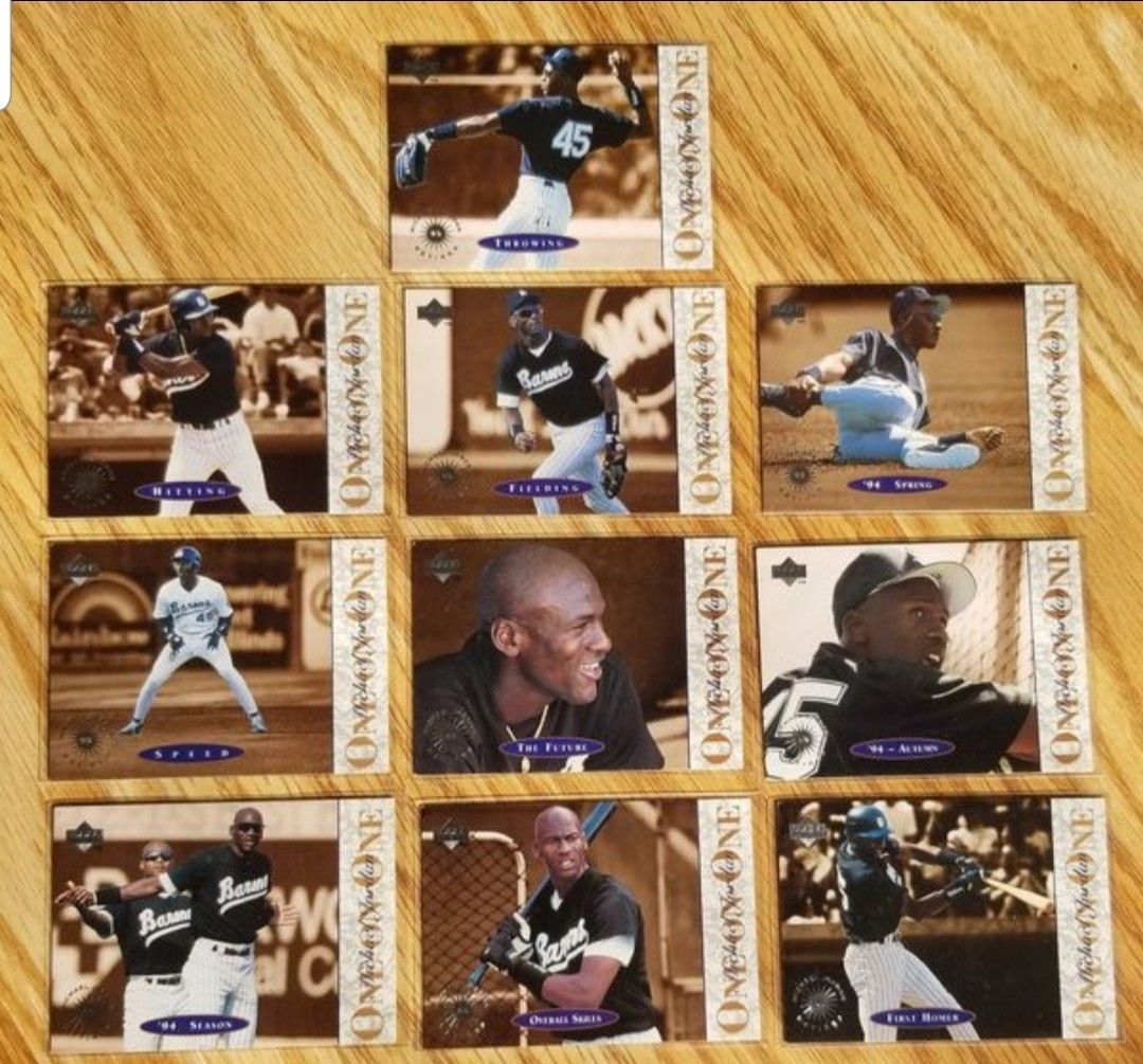 MICHAEL JORDAN 1995 UPPER DECK "ONE ON ONE" 10 CARD SET.