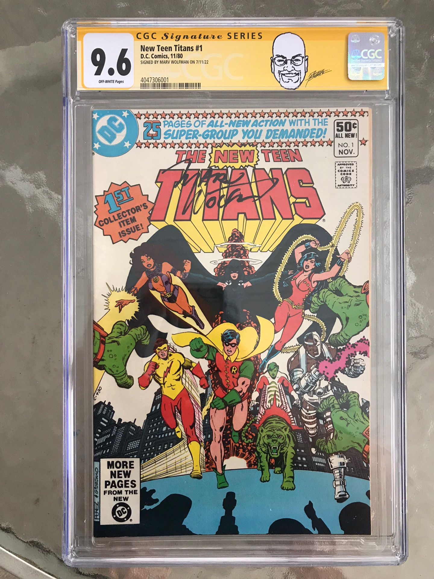 New Teen Titans #1 (1980) CGC 9.6 — Signed (Signature Series) by Marv Wolfman