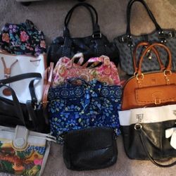 Lot of GENUINE handbags. 